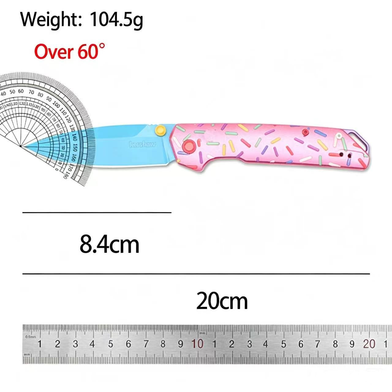 Kershaw-2038 Donut-Style Folding Knife – Aluminum Handle, Portable EDC Outdoor Folder