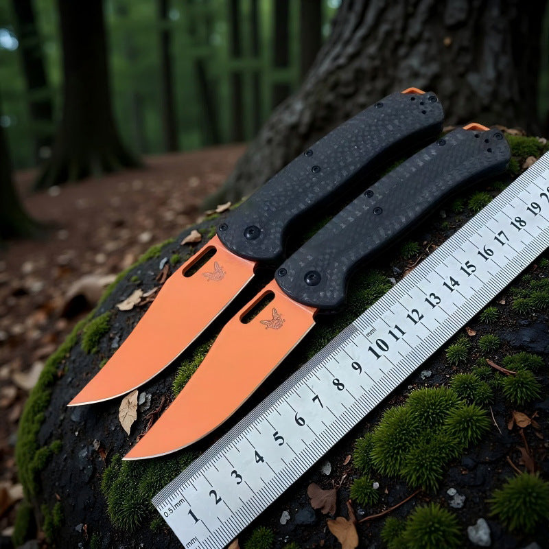 BM15535 Carbon Fiber Handle Outdoor Folding Knife – Portable, Sharp, High-Hardness, Multifunctional Tool
