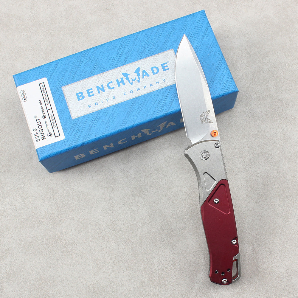 Benchmade 535-9 Folding Knife – Camping Knife with Aluminum Handle, High-Hardness Survival Knife, Outdoor Folding Knife