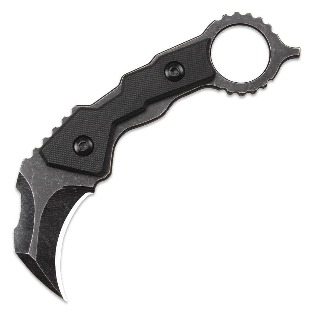High-quality outdoor and survival knife: portable, high-hardness, sharp, compact—suitable for wilderness use or as an everyday carry fruit knife.
