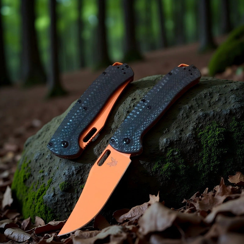BM15535 Carbon Fiber Handle Outdoor Folding Knife – Portable, Sharp, High-Hardness, Multifunctional Tool