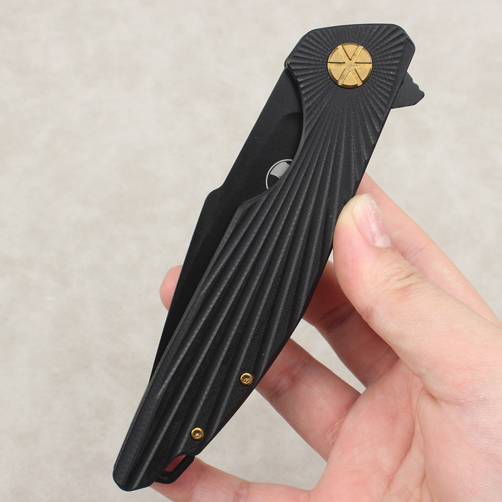 Hot-selling folding knife for export—durable, high-hardness outdoor camping knife with G10 handle.
