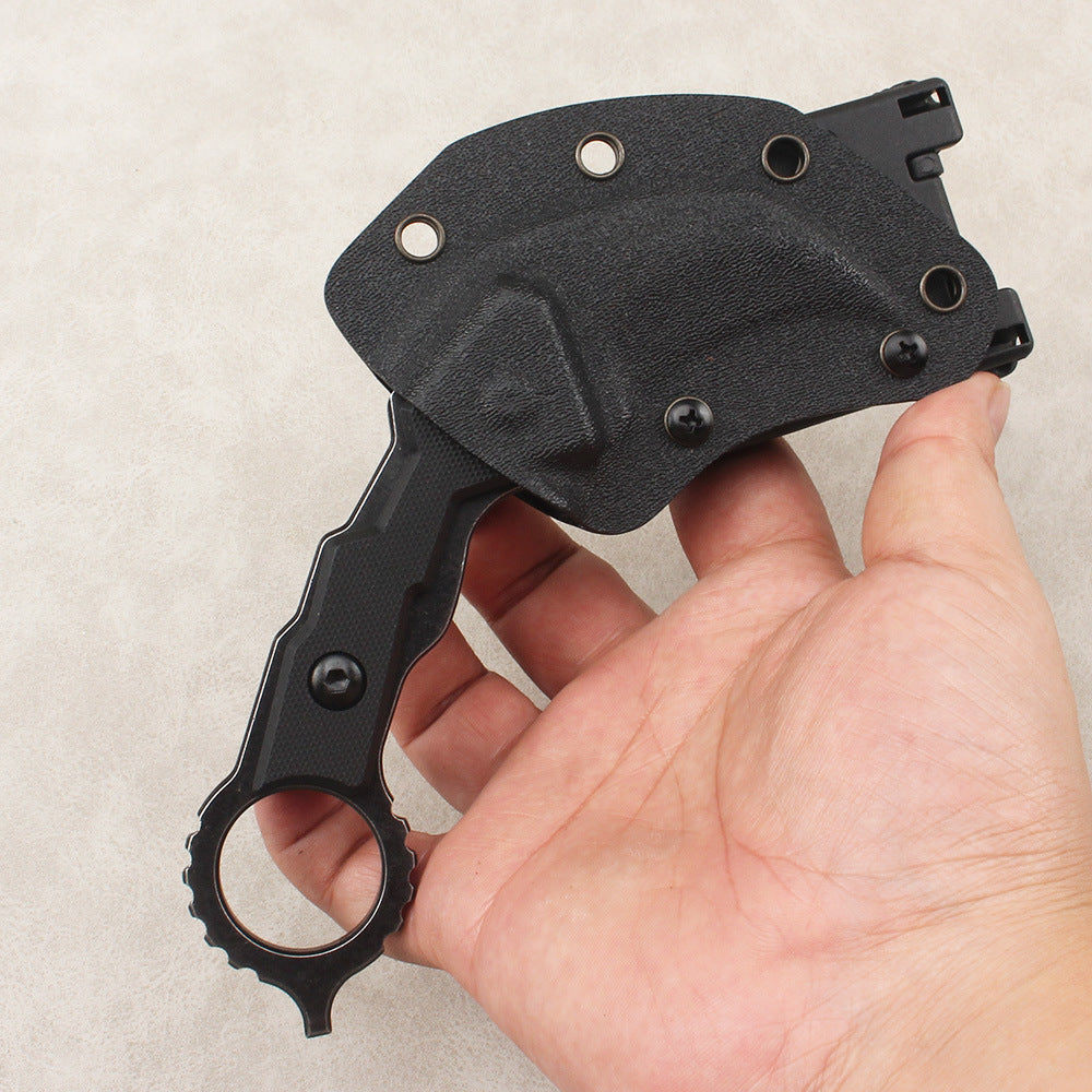 High-quality outdoor and survival knife: portable, high-hardness, sharp, compact—suitable for wilderness use or as an everyday carry fruit knife.