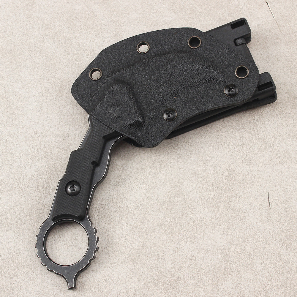 High-quality outdoor and survival knife: portable, high-hardness, sharp, compact—suitable for wilderness use or as an everyday carry fruit knife.