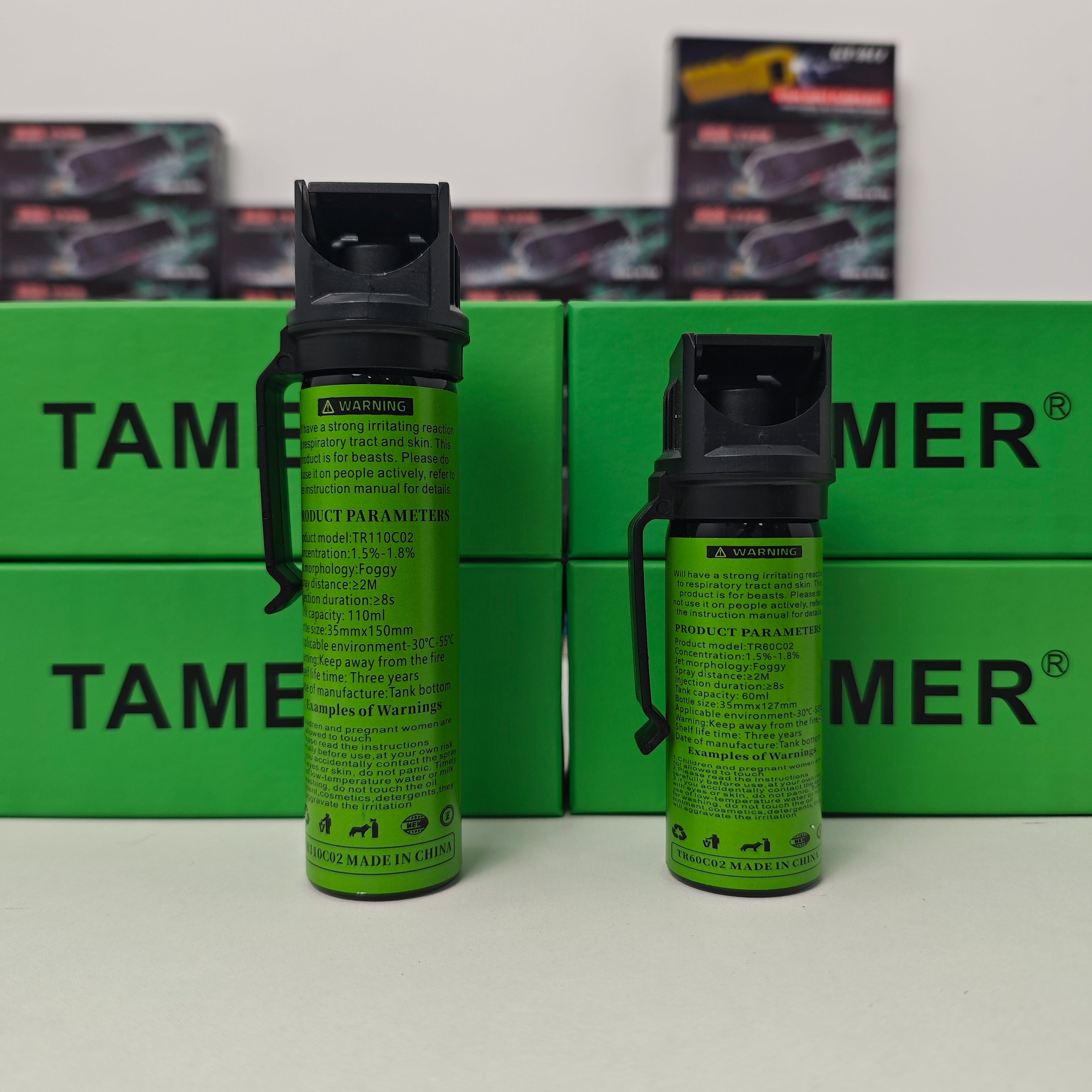 TAMER OC Gel Spray, Portable Wildlife & Aggressive Dog Repellent with Carrying Clip for Outdoor Hiking & Camping