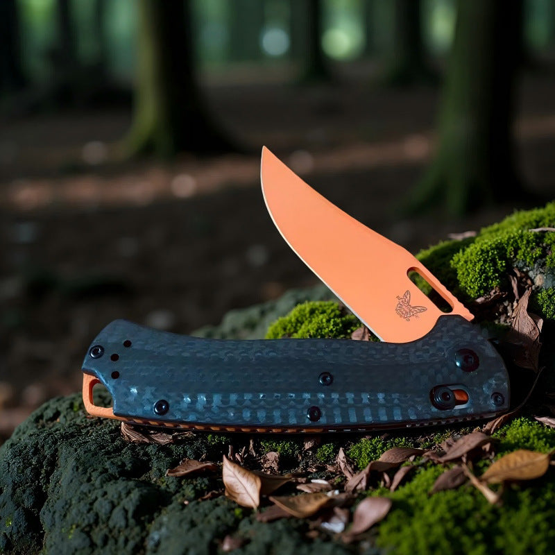 BM15535 Carbon Fiber Handle Outdoor Folding Knife – Portable, Sharp, High-Hardness, Multifunctional Tool