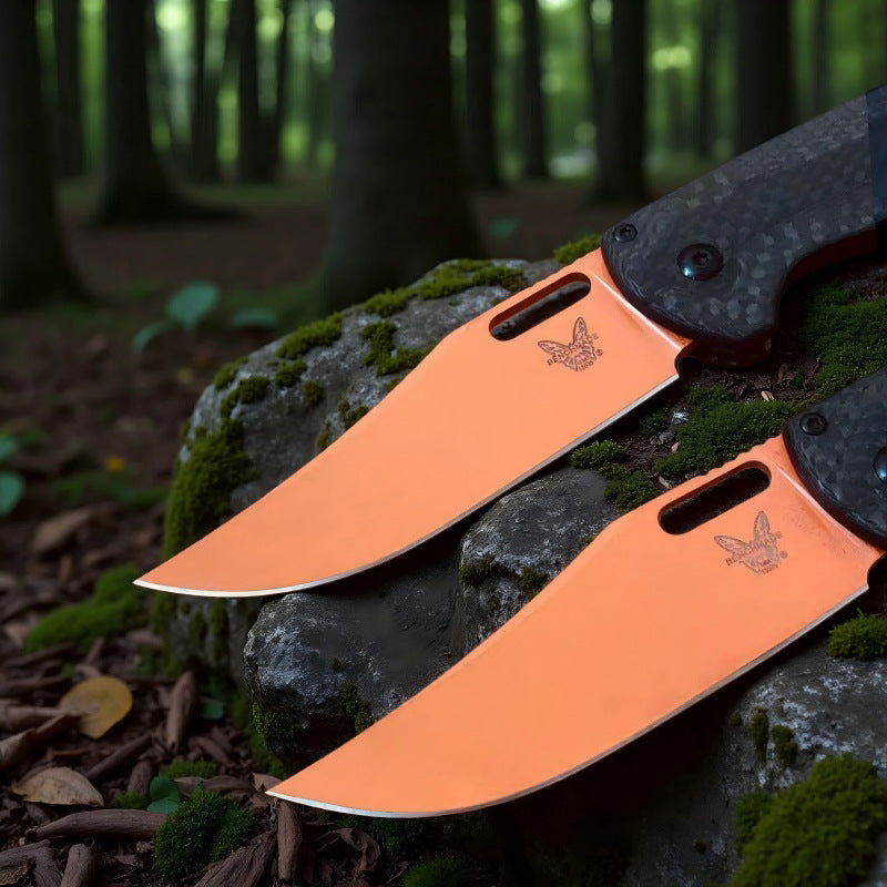 BM15535 Carbon Fiber Handle Outdoor Folding Knife – Portable, Sharp, High-Hardness, Multifunctional Tool