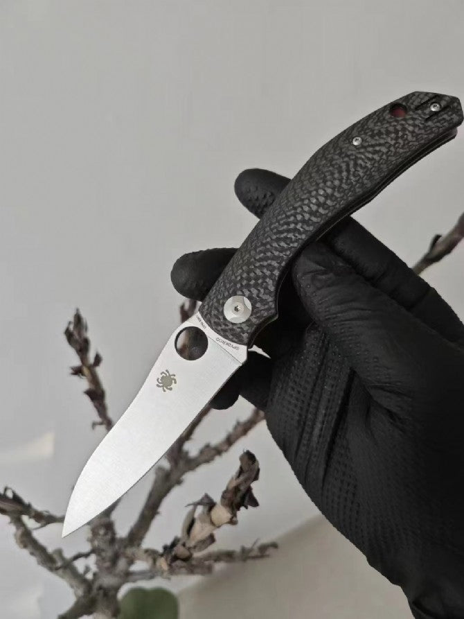 Spyderco C241 Folding Knife with Carbon Fiber Handle