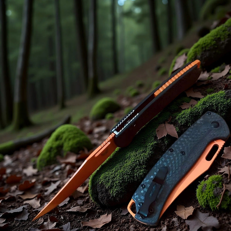 BM15535 Carbon Fiber Handle Outdoor Folding Knife – Portable, Sharp, High-Hardness, Multifunctional Tool